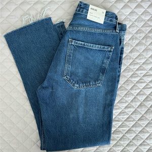 BNWT AGOLDE Riley High Rise Straight Crop in Sphere size 26